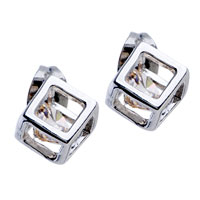 Earrings - crystal cube earrings Image.
