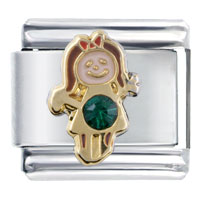  - december birthstone cute girl italian charm Image.