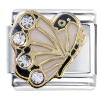 Italian Charms - april birthstone butterfly italian charm Image.