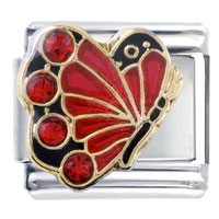 Italian Charms - july birthstone butterfly italian charm Image.
