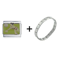 Pugster Gift Center - play beach volleyball combination italian charm bracelet Image.