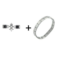 Pugster Gift Center - fleur de lis deluxe link combination italian charm bracelet Image.