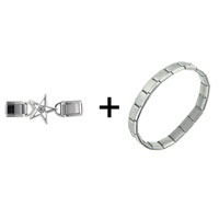 Pugster Gift Center - star deluxe link combination italian charm bracelet Image.