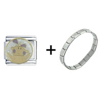 Pugster Gift Center - happy baby combination italian charm bracelet Image.