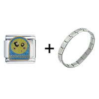 Pugster Gift Center - confused face combination italian charm bracelet Image.