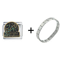 Pugster Gift Center - constellation scorpio combination italian charm bracelet Image.