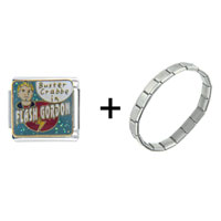 Pugster Gift Center - flash gordon combination italian charm bracelet Image.