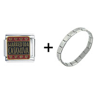 Pugster Gift Center - married to a casanova combination italian charm bracelet Image.