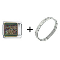 Pugster Gift Center - vintage junkie combination italian charm bracelet Image.