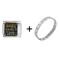 Pugster Gift Center - moms are cool combination italian charm bracelet Image.