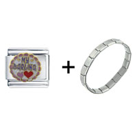 Pugster Gift Center - love my darling combination italian charm bracelet Image.