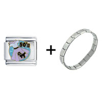Pugster Gift Center - 50s fashion combination italian charm bracelet Image.