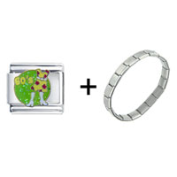 Pugster Gift Center - 60s fashion combination italian charm bracelet Image.
