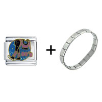 Pugster Gift Center - 80s fashion combination italian charm bracelet Image.