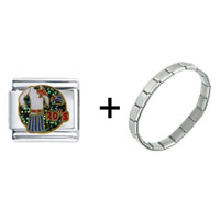 Pugster Gift Center - roaring 20s fashion combination italian charm bracelet Image.