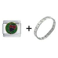 Pugster Gift Center - chocolate strawberry combination italian charm bracelet Image.