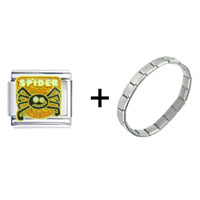 Pugster Gift Center - crazy spider combination italian charm bracelet Image.