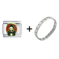 Pugster Gift Center - grim reaper costume combination italian charm bracelet Image.