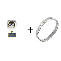 Pugster Gift Center - happy face daredevil combination italian charm bracelet Image.
