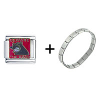 Pugster Gift Center - beware the bear combination italian charm bracelet Image.