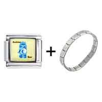 Pugster Gift Center - "bedtime bear" care bear combination italian charm bracelet Image.