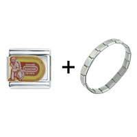 Pugster Gift Center - duncan yo yo classic logo combination italian charm bracelet Image.