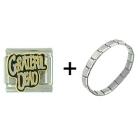 Pugster Gift Center - grateful dead band logo combination italian charm bracelet Image.
