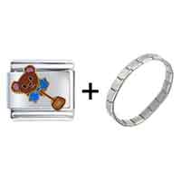 Pugster Gift Center - mary engelbreit bear rattle combination italian charm bracelet Image.