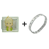 Pugster Gift Center - precious moments flower combination italian charm bracelet Image.
