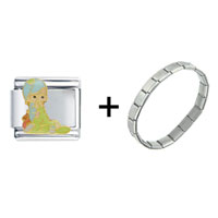 Pugster Gift Center - precious moments nap boy combination italian charm bracelet Image.