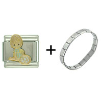Pugster Gift Center - precious moments tennis combination italian charm bracelet Image.