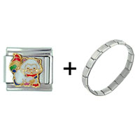 Pugster Gift Center - rainbow brite with kitty brite combination italian charm bracelet Image.