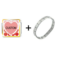 Pugster Gift Center - valentine custom combination italian charm bracelet Image.