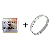 Pugster Gift Center - bride custom combination italian charm bracelet Image.