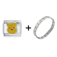 Pugster Gift Center - winnie the pooh combination italian charm bracelet Image.