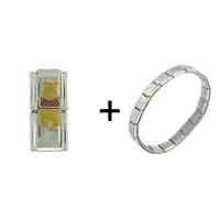 Pugster Gift Center - winnie the pooh double link combination italian charm bracelet Image.