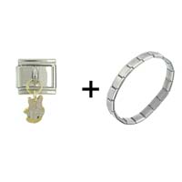 Pugster Gift Center - daisy duck dangle combination italian charm bracelet Image.
