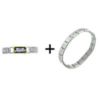 Pugster Gift Center - black and yellow pepsi script logo deluxe combination italian charm bracelet Image.