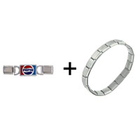 Pugster Gift Center - classic pepsi logo deluxe combination italian charm bracelet Image.