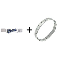 Pugster Gift Center - blue coors logo combination italian charm bracelet Image.