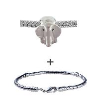 Pugster Gift Center - silver tone elephant bracelet combination Image.