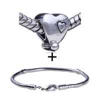 Pugster Gift Center - engraved heart shaped bracelet combination Image.