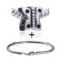 Pugster Gift Center - unique butterfly pattern european bead bracelet combination Image.