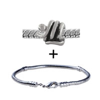 Pugster Gift Center - silver tone rattlesnake bracelet combination Image.