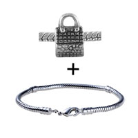 Pugster Gift Center - silver tone fashion handbag bracelet combination Image.