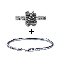 Pugster Gift Center - silver tone intricate dotted bracelet combination Image.