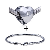 Pugster Gift Center - elegant heart shaped european bead bracelet combination Image.