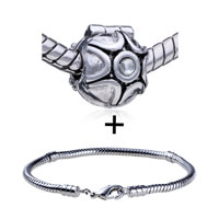 Pugster Gift Center - spacer clips stopper pitaya european bead bracelet combination Image.