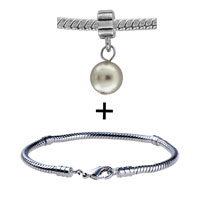 Pugster Gift Center - dangle silver tone ball bracelet combination Image.