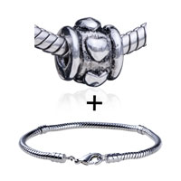 Pugster Gift Center - heart wheel european bead bracelet combination Image.